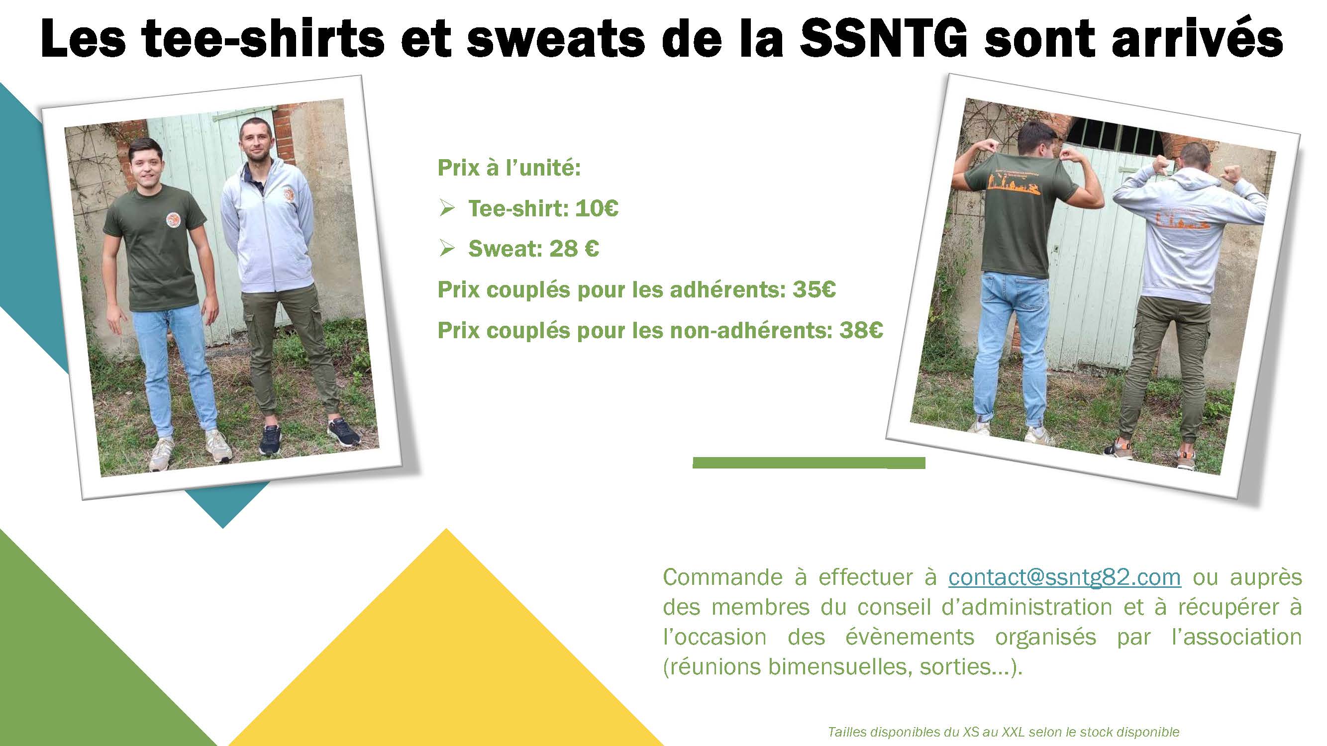 Bon de commande SSNTG teeshirt et sweat Page 1